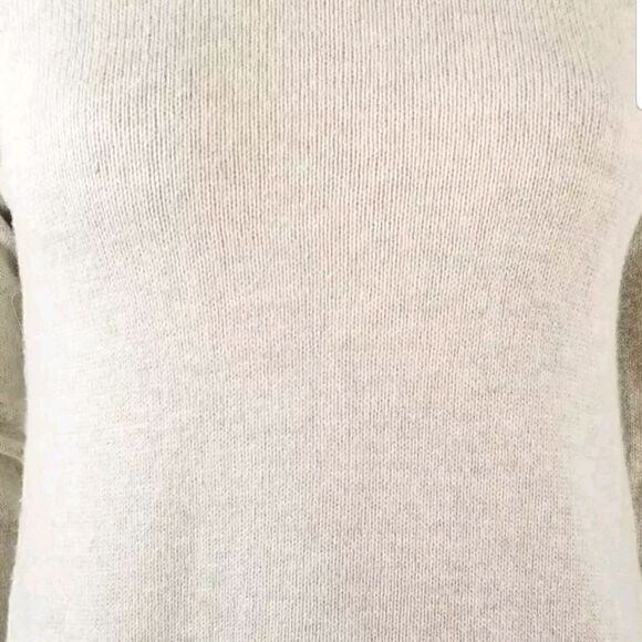 Zara Knit Beige 3/4 Sleeve Bow Back Angora Blend Sweater Womens Size Medium  - Picture 2 of 8